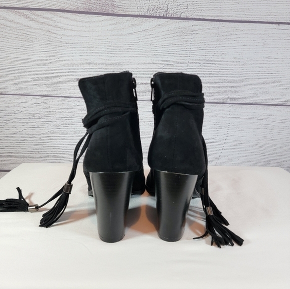 YOKI Katty Ankle Booties with Tie Around Tassle Black Size 9 - Picture 4 of 9